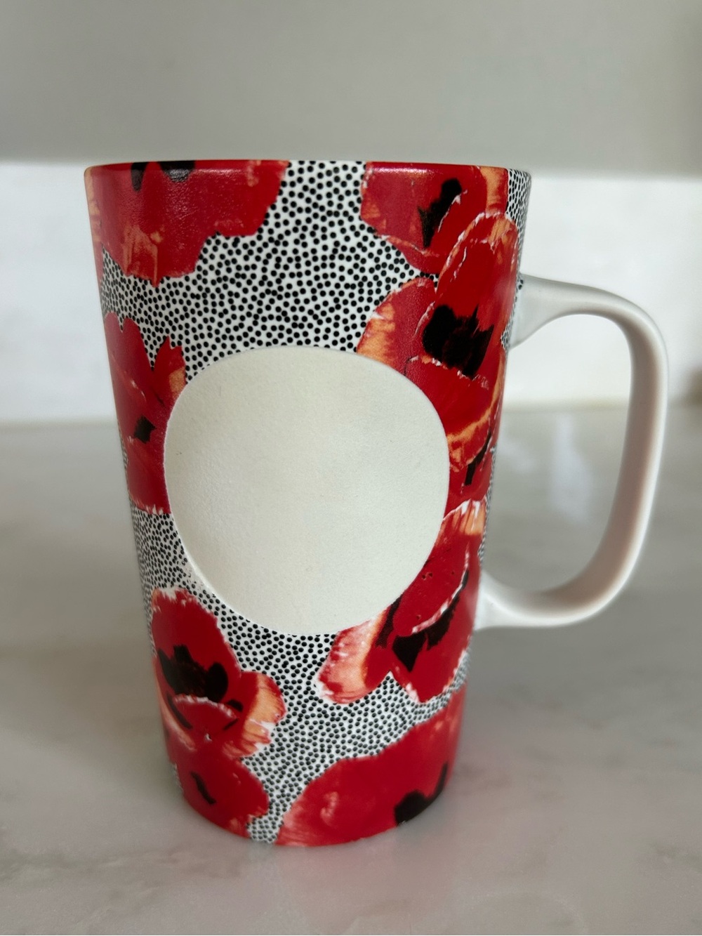 STARBUCKS 2015 Dot Series Red Poppies Flower Poppy Coffee Mug 16 Oz